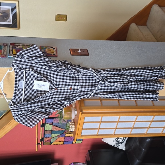 NWT SAYLOR Simona gingham mini dress size medium - Picture 4 of 13